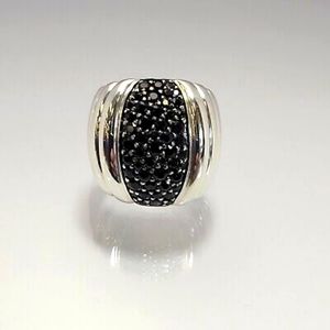 John Hardy Black Sapphire Bedeg cocktail ring size 7.5